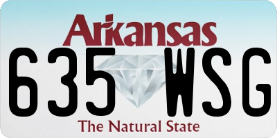 AR license plate 635WSG