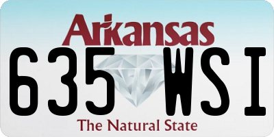 AR license plate 635WSI