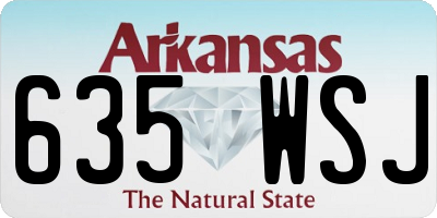 AR license plate 635WSJ