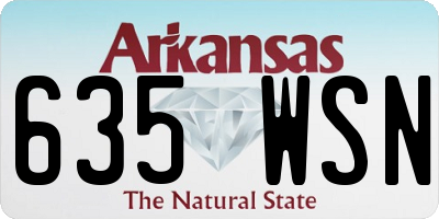 AR license plate 635WSN