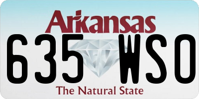 AR license plate 635WSO