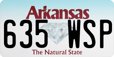 AR license plate 635WSP