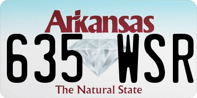 AR license plate 635WSR