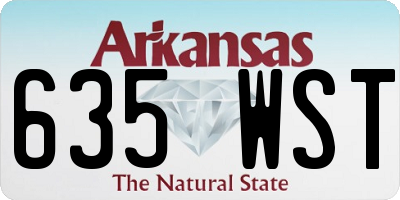 AR license plate 635WST