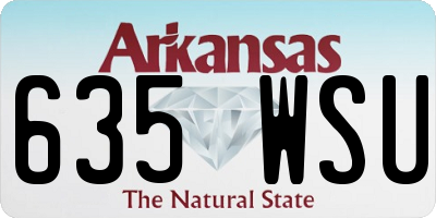 AR license plate 635WSU