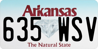 AR license plate 635WSV