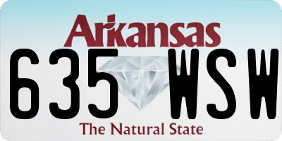 AR license plate 635WSW