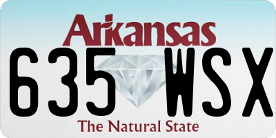 AR license plate 635WSX