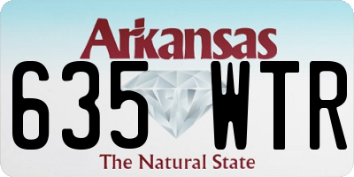 AR license plate 635WTR
