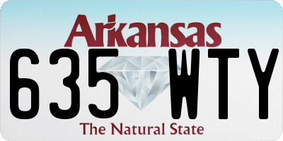 AR license plate 635WTY