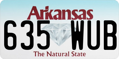 AR license plate 635WUB