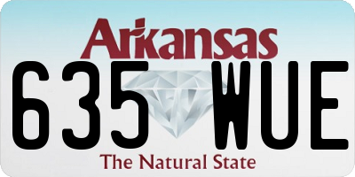 AR license plate 635WUE