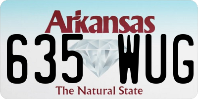 AR license plate 635WUG