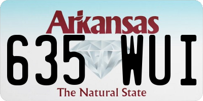 AR license plate 635WUI