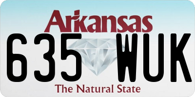 AR license plate 635WUK