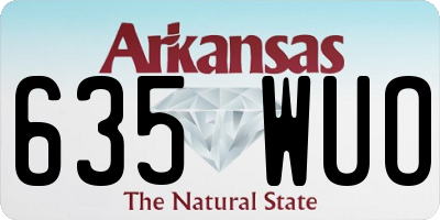 AR license plate 635WUO