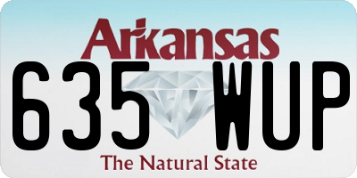 AR license plate 635WUP