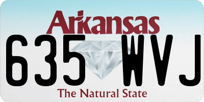 AR license plate 635WVJ