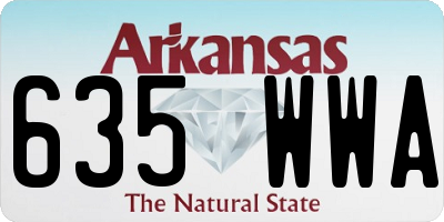 AR license plate 635WWA