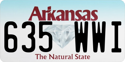 AR license plate 635WWI