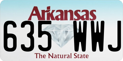 AR license plate 635WWJ