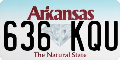 AR license plate 636KQU