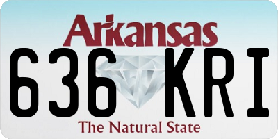 AR license plate 636KRI