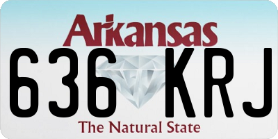 AR license plate 636KRJ