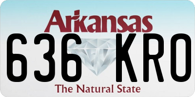 AR license plate 636KRO