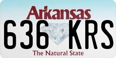 AR license plate 636KRS