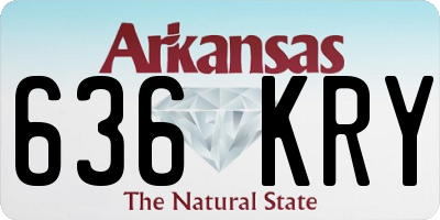 AR license plate 636KRY