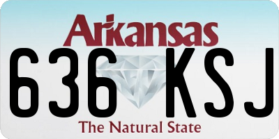 AR license plate 636KSJ