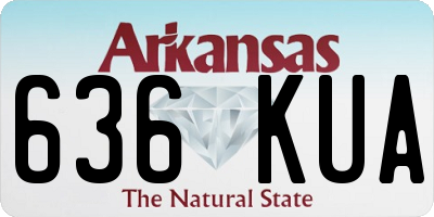 AR license plate 636KUA