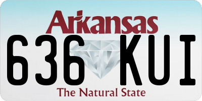 AR license plate 636KUI