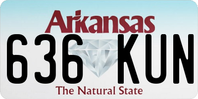 AR license plate 636KUN