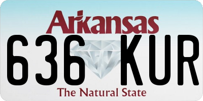 AR license plate 636KUR