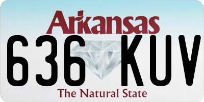 AR license plate 636KUV