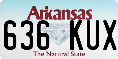 AR license plate 636KUX