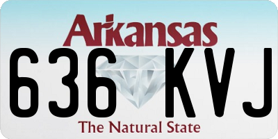 AR license plate 636KVJ