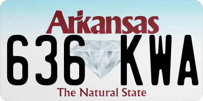 AR license plate 636KWA
