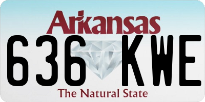 AR license plate 636KWE