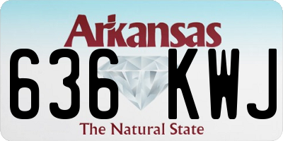 AR license plate 636KWJ