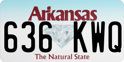 AR license plate 636KWQ