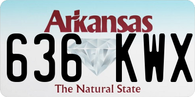 AR license plate 636KWX