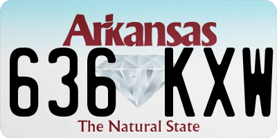 AR license plate 636KXW