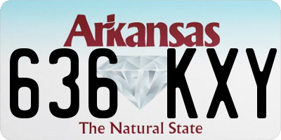 AR license plate 636KXY