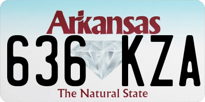 AR license plate 636KZA