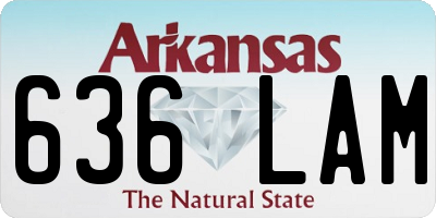AR license plate 636LAM