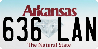 AR license plate 636LAN