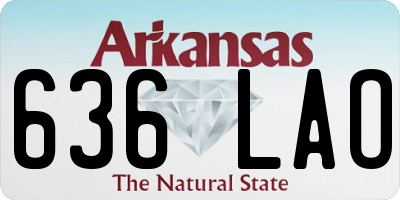 AR license plate 636LAO